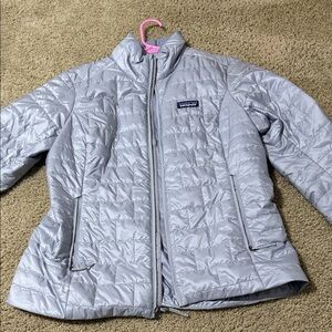 Patagonia Light Gray Quilted Jacket